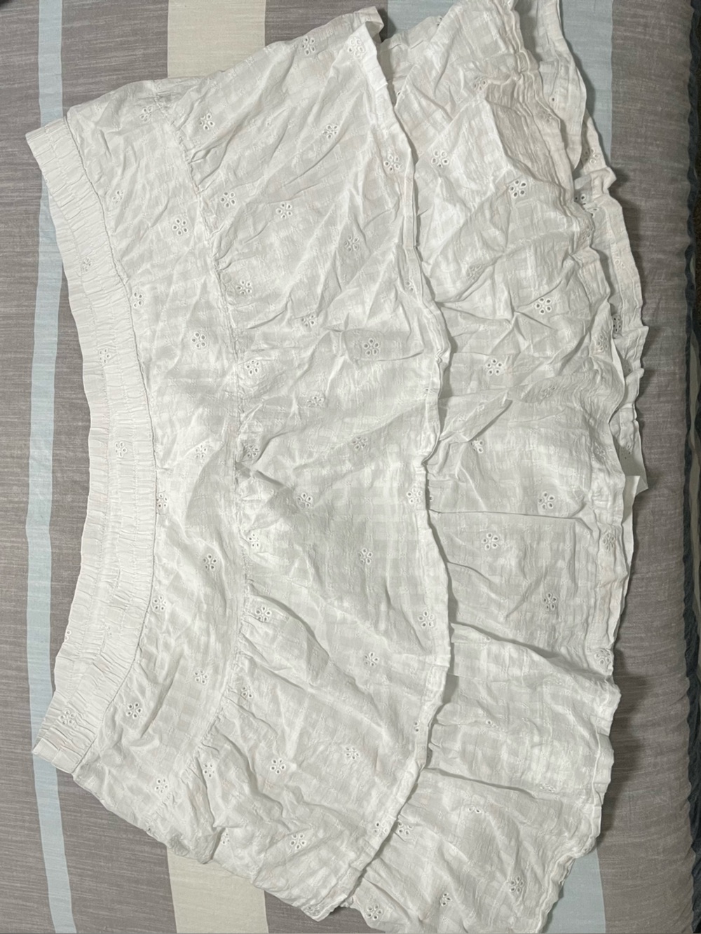 Universal Thread White Tiered Eyelet Mini Skirt